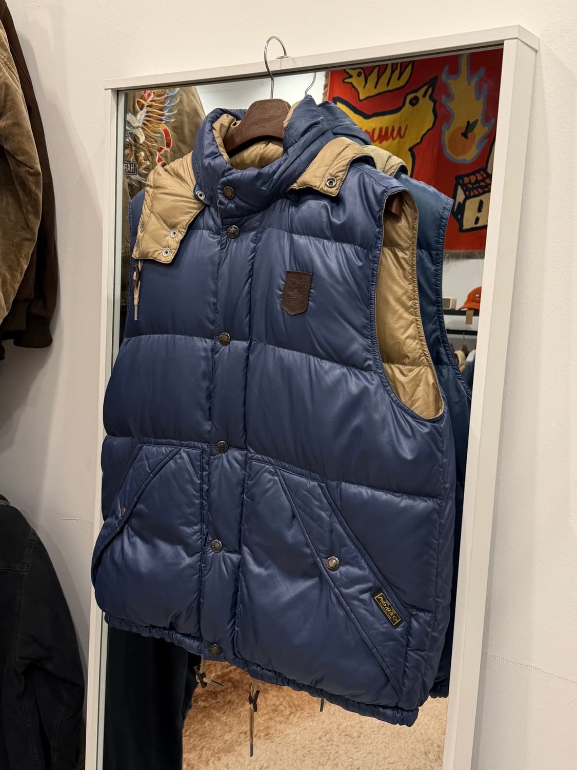 Polo ralph lauren 폴로 랄프로렌 레더 패치 푸퍼 베스트 상품이미지1