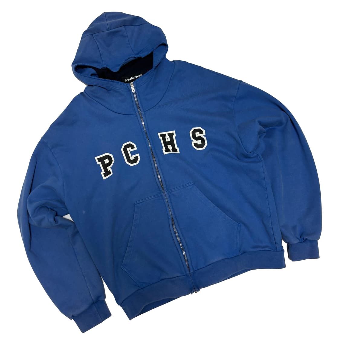 피치스 엔진 스타트 워싱 후드 집업 블루 상품이미지1