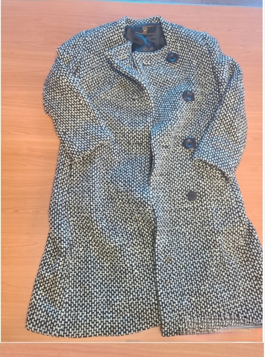 명품 MCM(정품) 여인의 향기 멋진코트 모직 헤링본디자인 레이디정장 울 상품이미지1