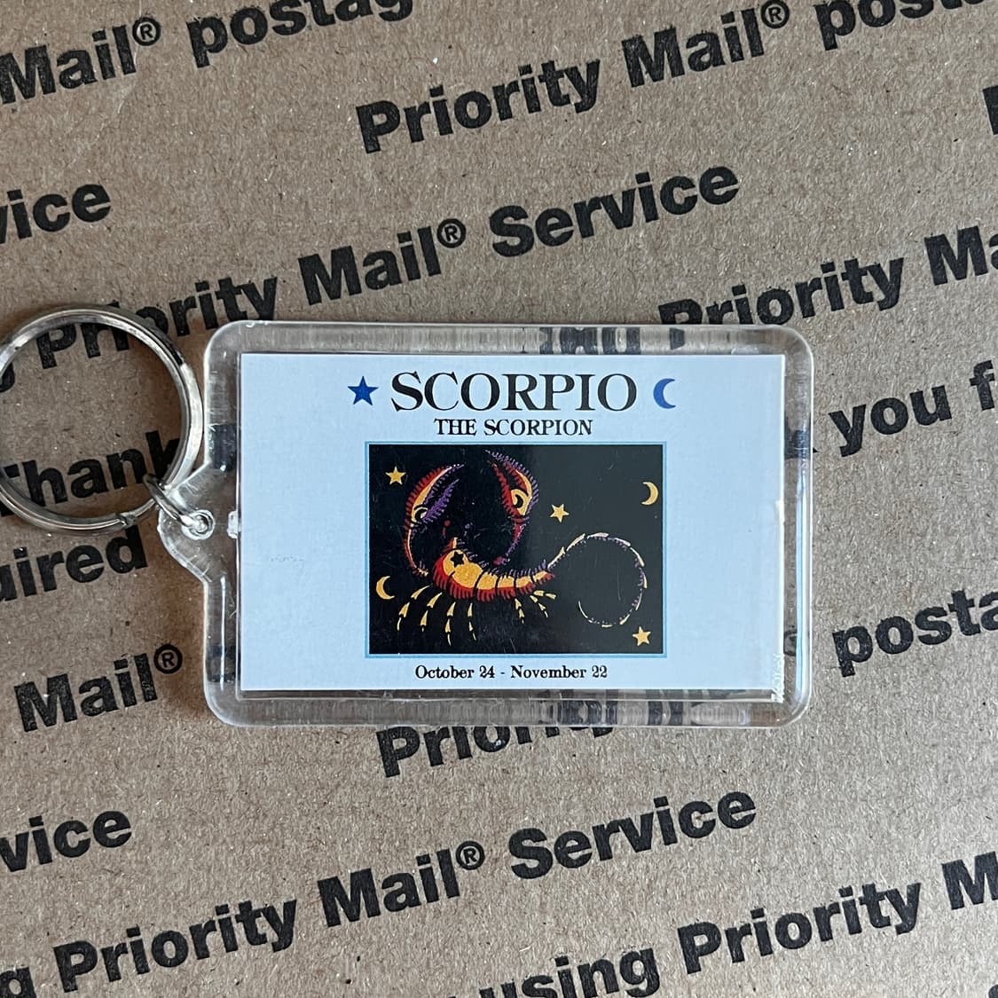 90s vtg Scorpio Zodiac Keyring 상품이미지1