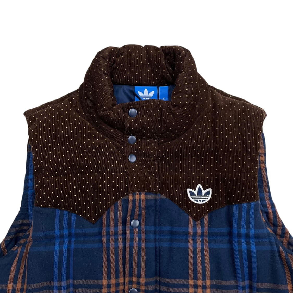 아디다스 y2k 초코땡 블루체크 패딩 조끼 110 상품이미지4