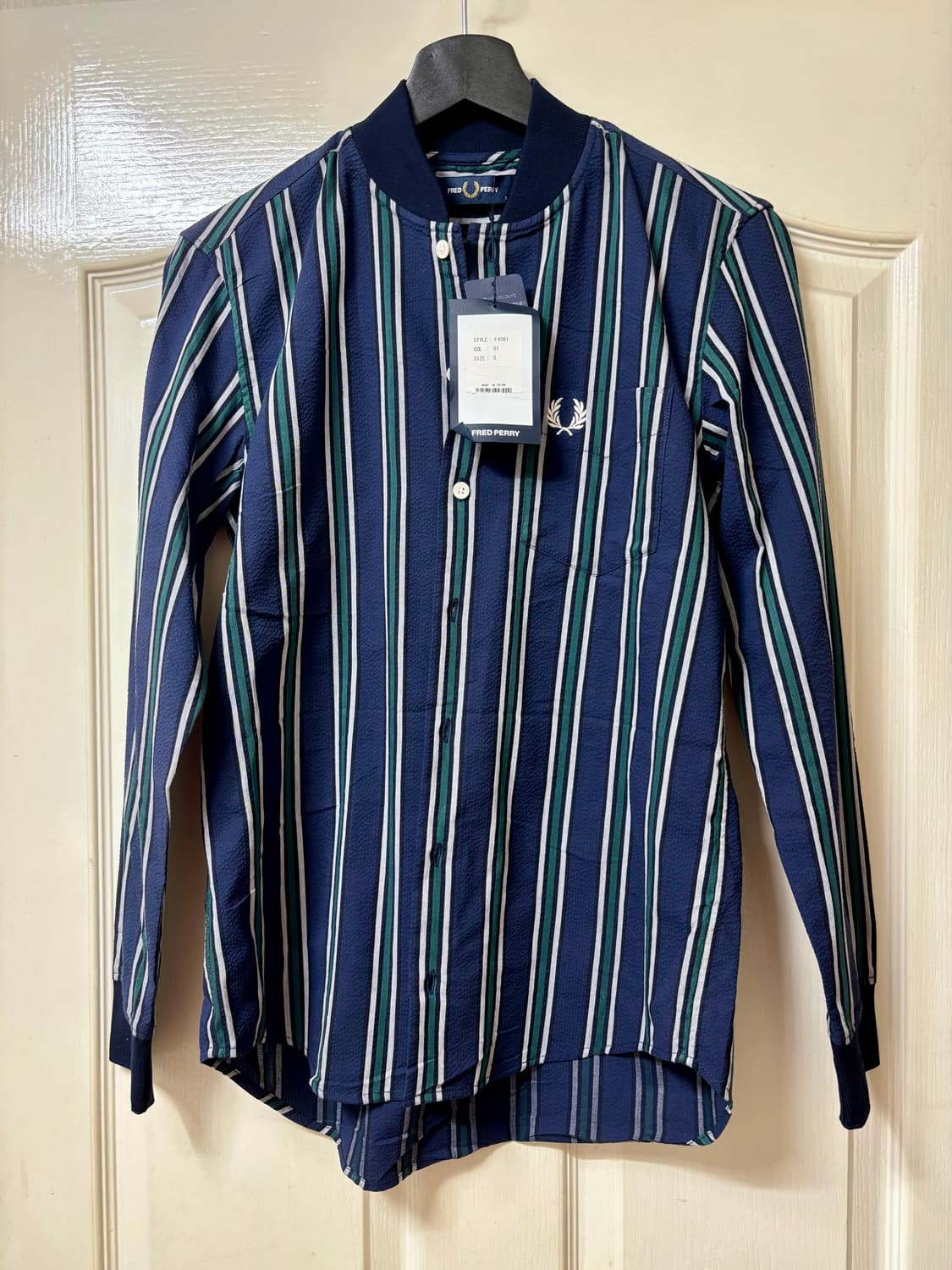 프레드페리 시어서커 셔츠 자켓 시보리 90~95 새제품 상품이미지1