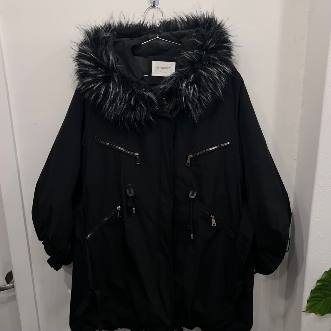 필드트립 모헤어 후드 롱 야상 누빔 개파카 상품이미지2