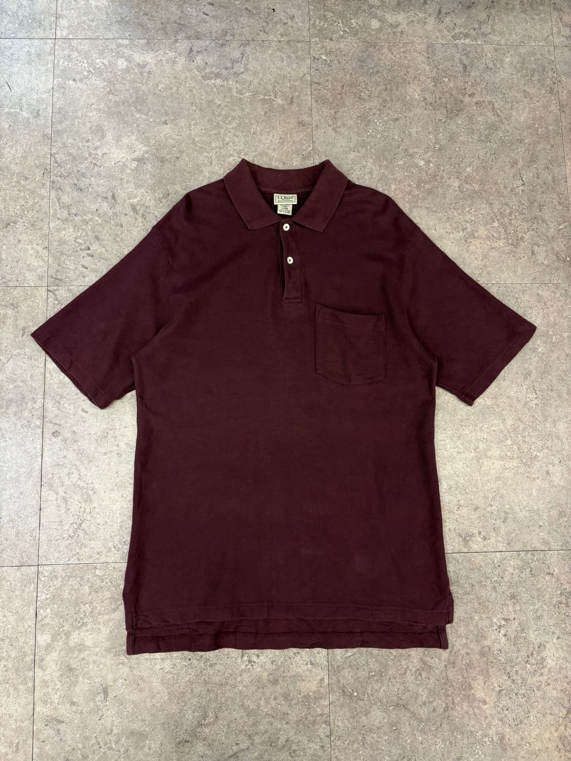LLBean 버건디 반팔 카라티 #csz148 상품이미지1