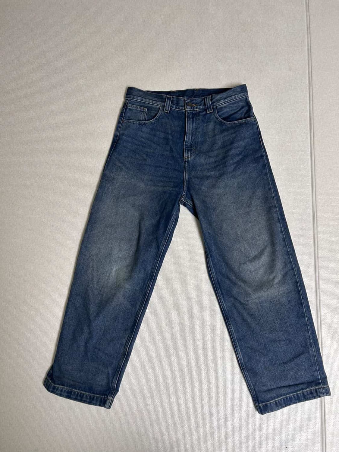 칼하트 브랜든 팬츠 스미스 블루 원 유즈드 워시 S 상품이미지1