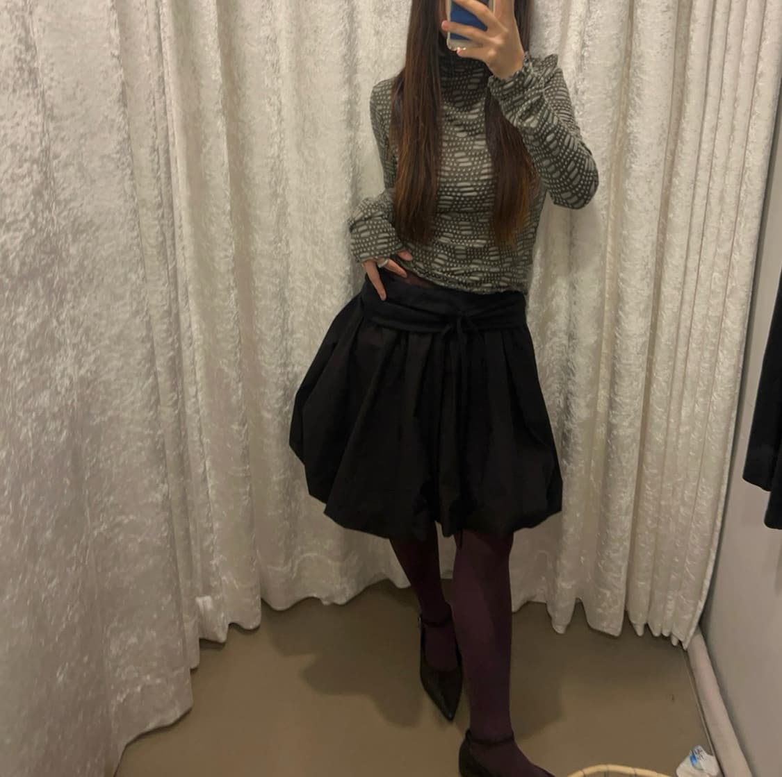 999 휴머니티 닷 패턴드 롱슬리브 상품이미지3