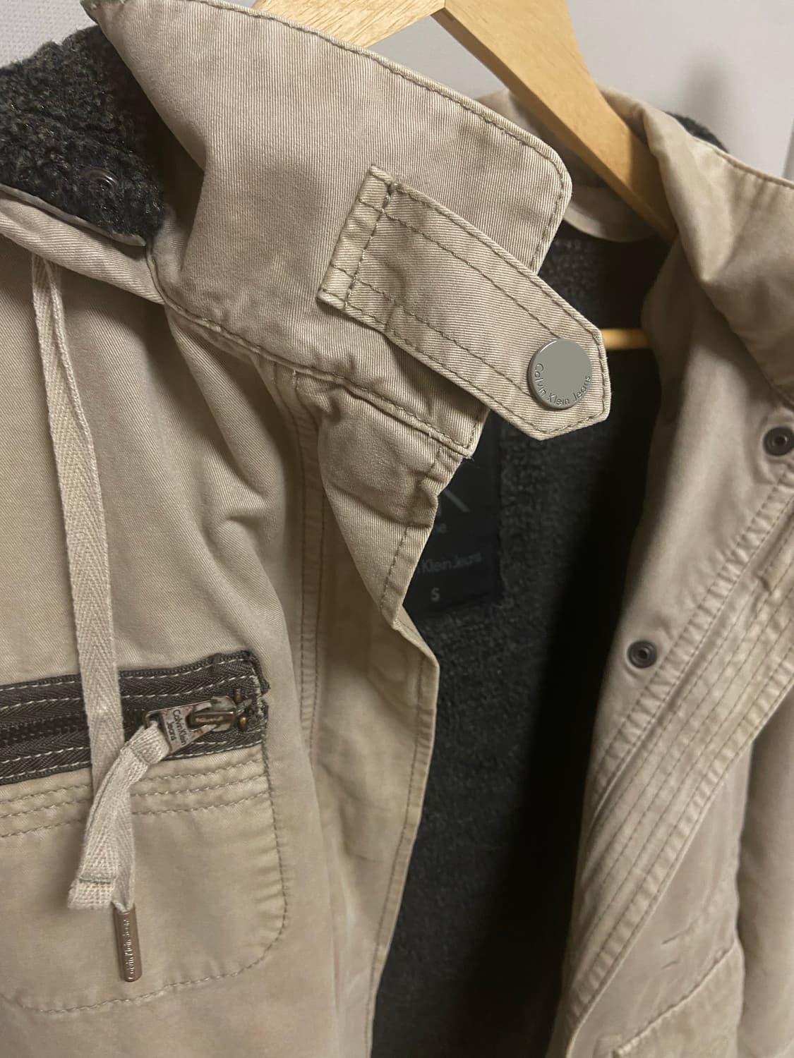 캘빈클라인 빈티지 자켓 S(사파리자켓, 베이지) / 이너 탈부착 가능 상품이미지8