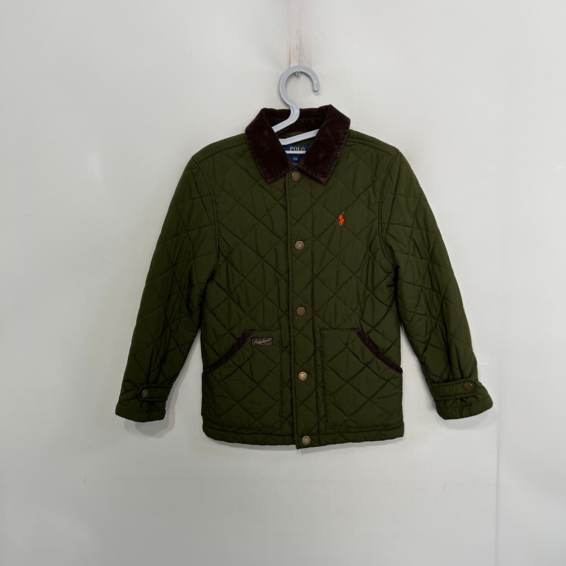 폴로 랄프로렌 키즈 퀄팅 자켓 S 8 카키색 상품이미지1