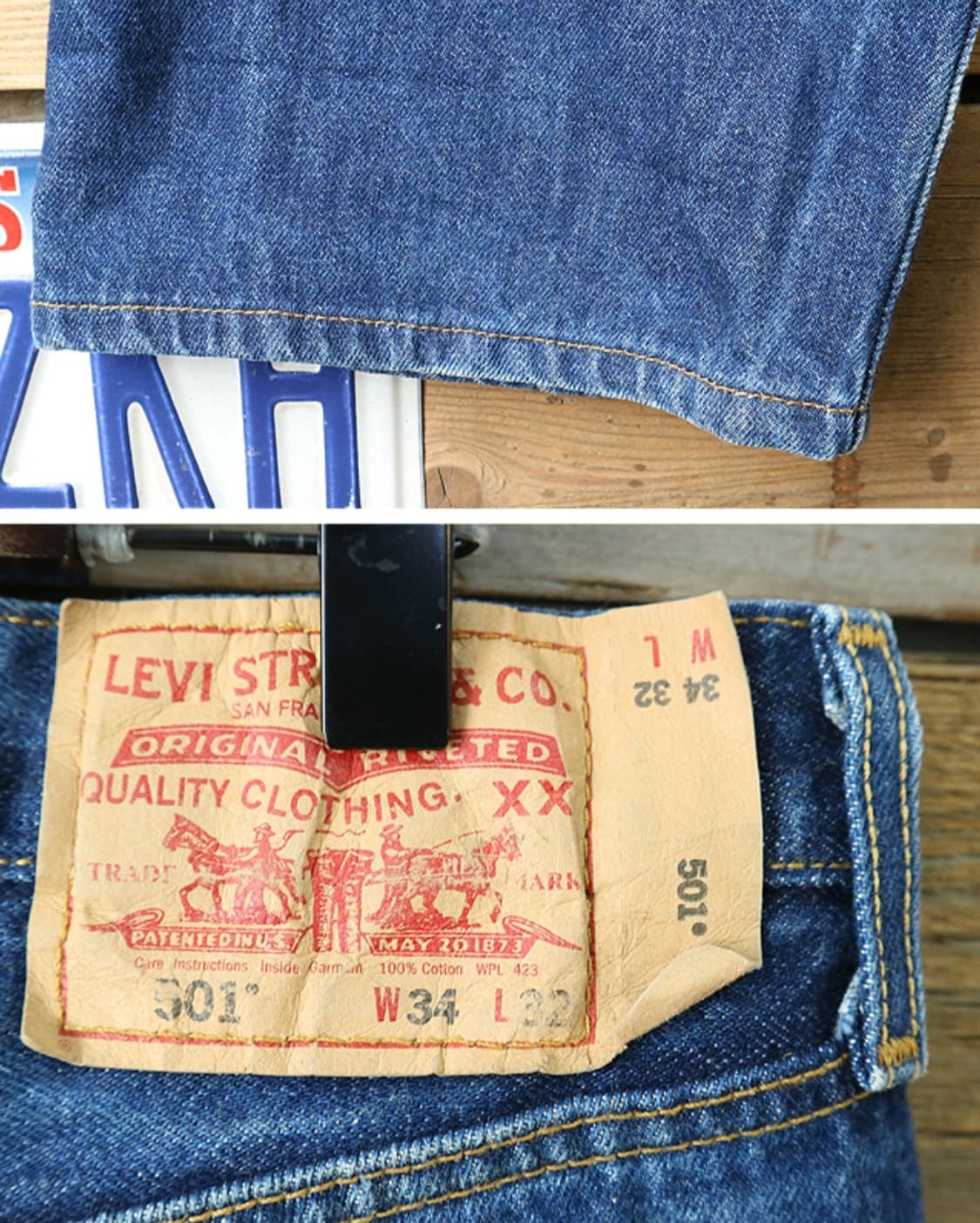 멕시코 메이드 07s levis 리바이스 501 데님  32 상품이미지7