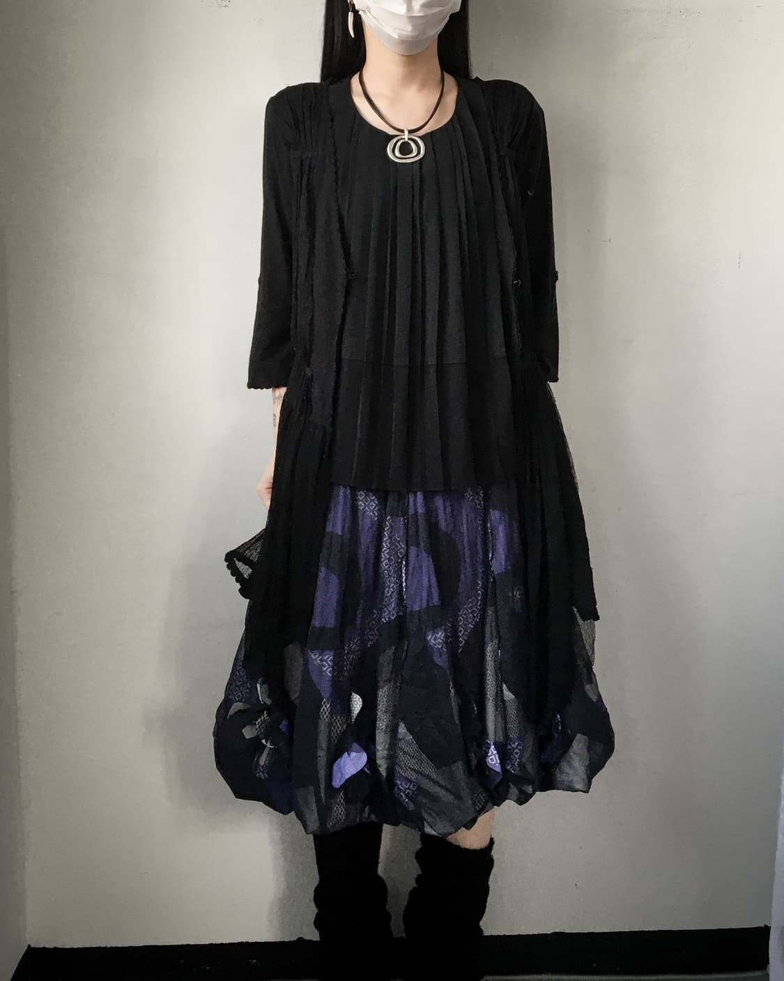 Pleats layer point cardigan 상품이미지6
