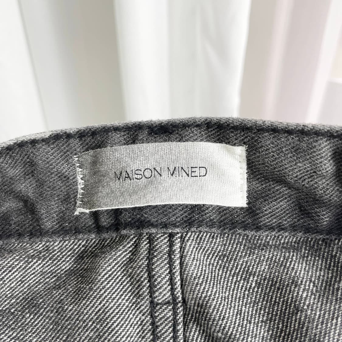 D1 메종미네드(MAISON MINED) 그레이존 와이드 데님 팬츠 32 상품이미지5