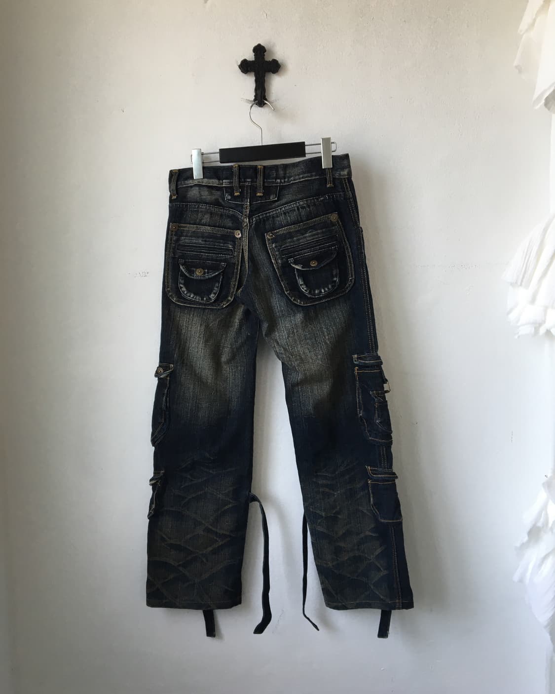 Cago pocket belted denim pants 상품이미지2
