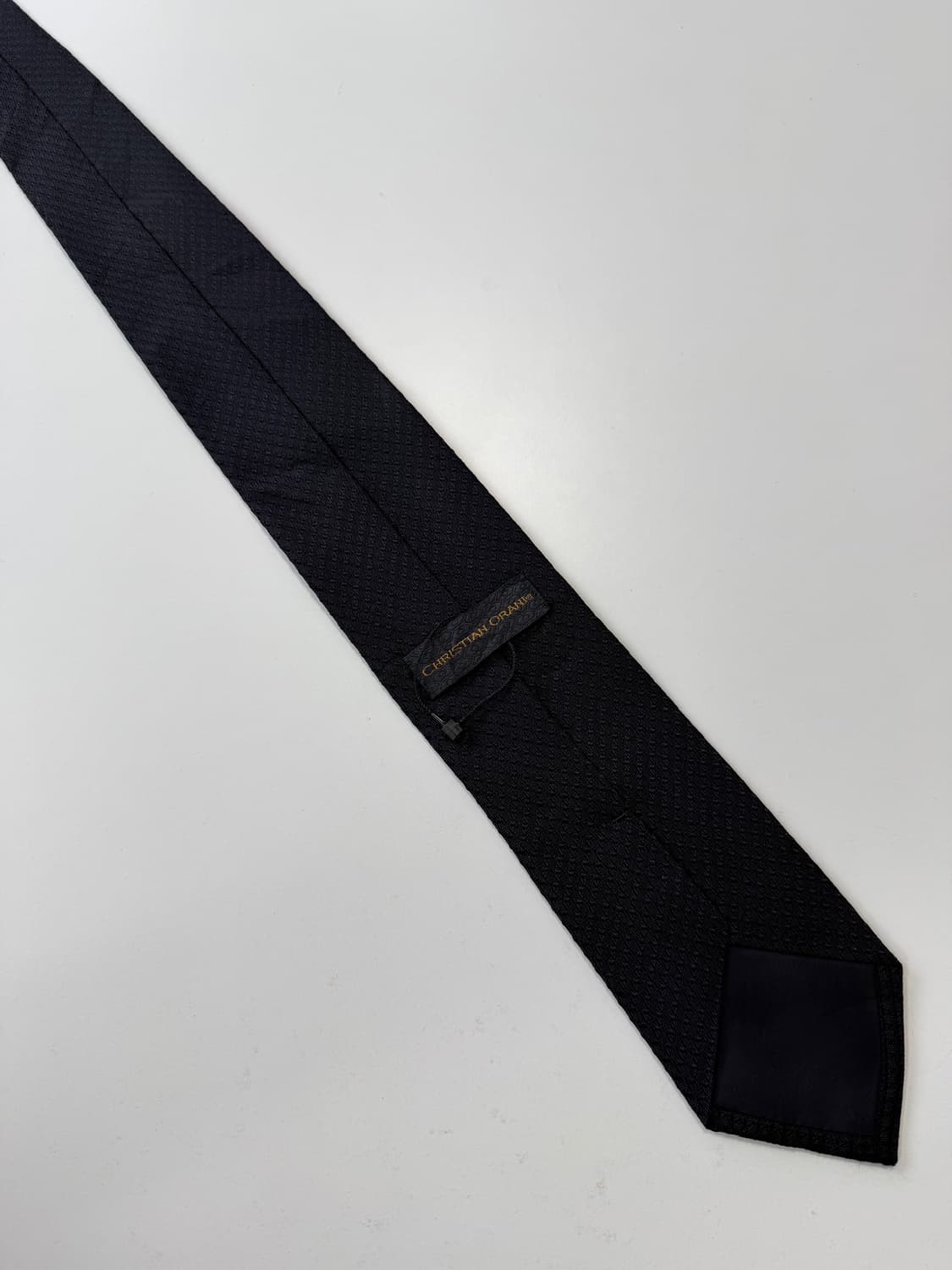 크리스찬 오라니(CHRISTIAN ORANI) 블랙 실크 넥타이 8cm 상품이미지3