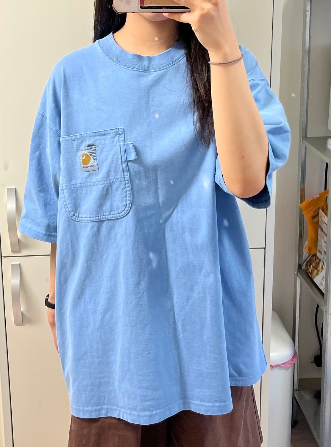 칼하트 블루 포켓 반팔티 상품이미지8