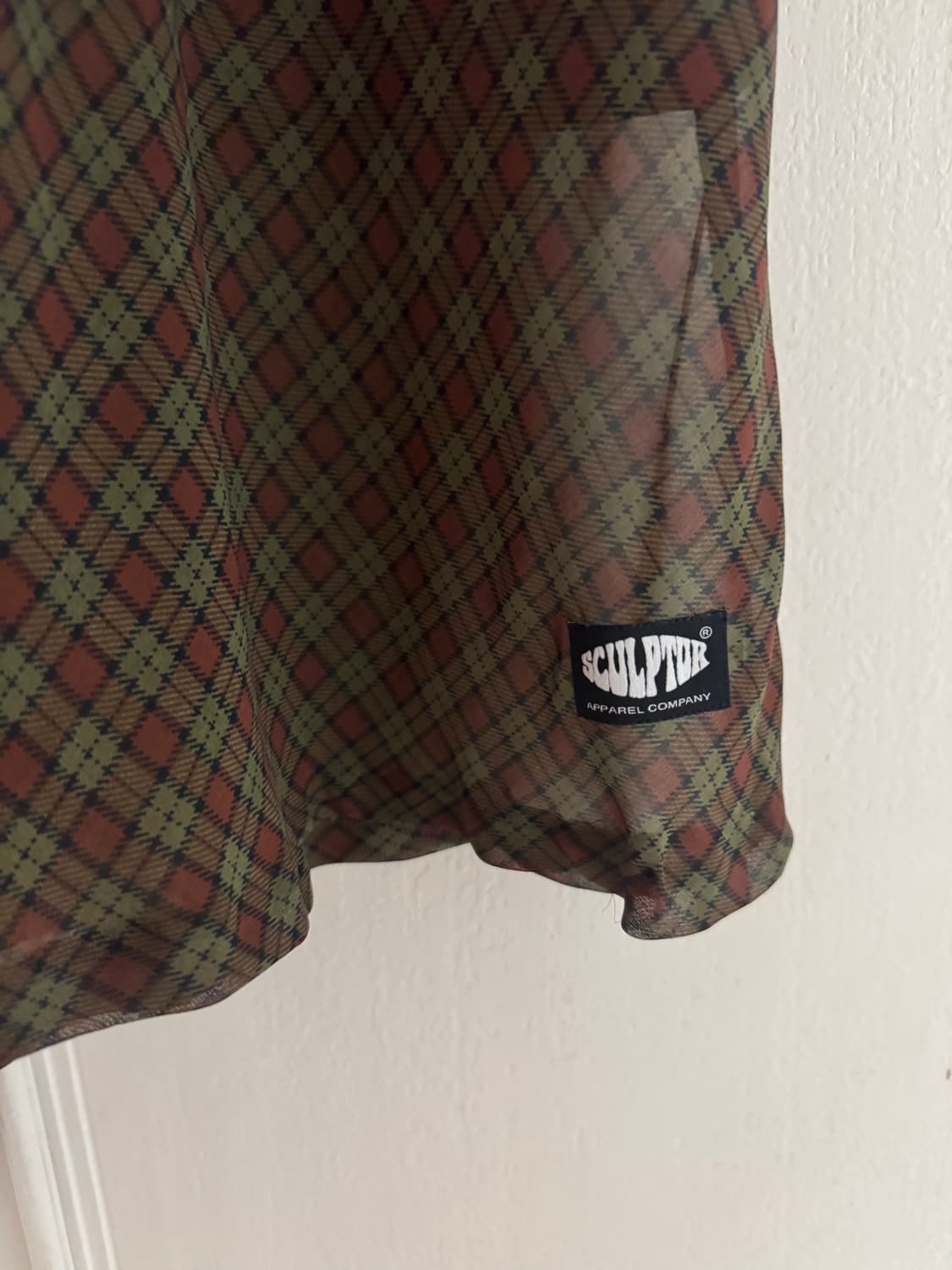 빈티지 체크 바이어 쉬어 스커트 상품이미지3