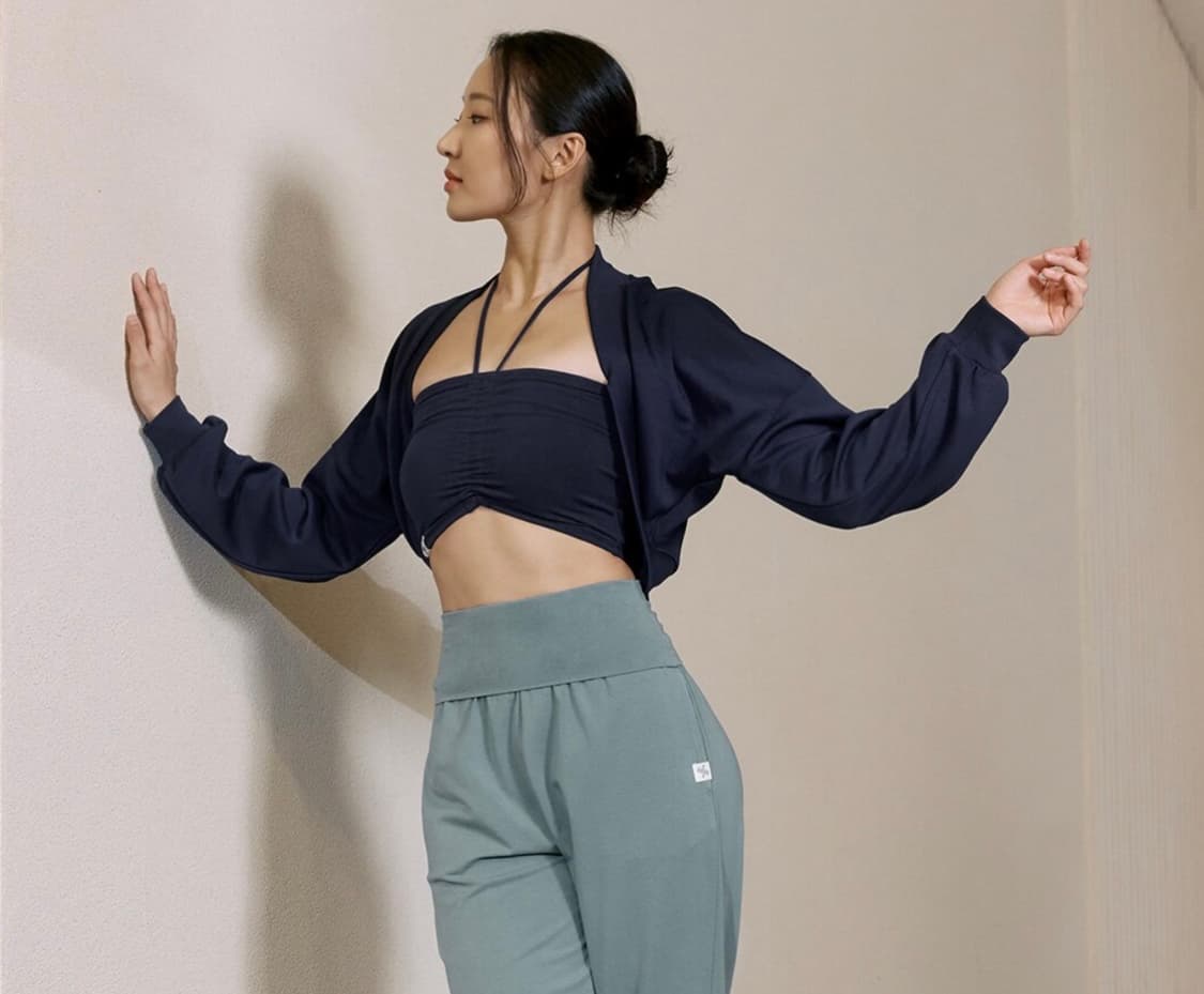 젝시믹스 멜팅 터치 스트링 볼레로 (Dress Blues Top) 상품이미지1