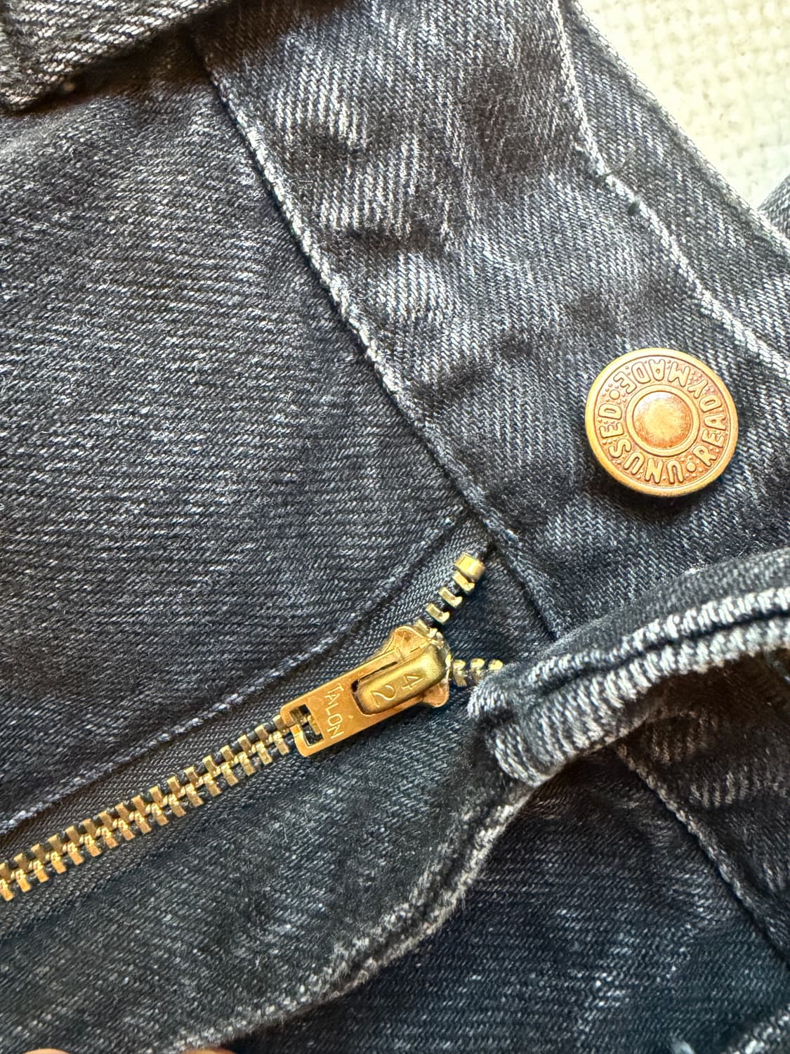 [2] 언유즈드 데님 부츠컷 블랙 흑청 상품이미지5