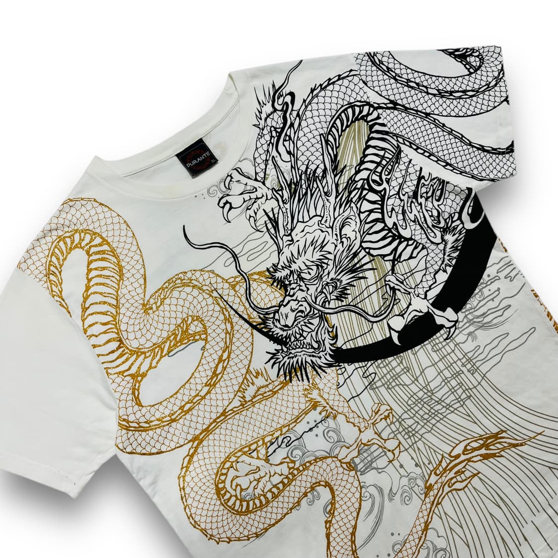 DURANTE Oriental Gold Dragon T-Shirt 상품이미지3