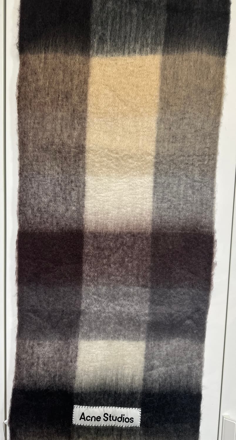 아크네 스튜디오 체크 모헤어울머플러 브라운 남여공용 상품이미지5
