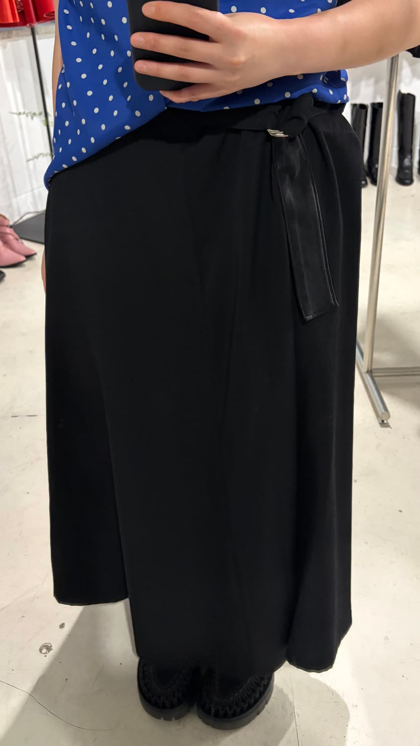 Belt Detail Flare Skirt 상품이미지3