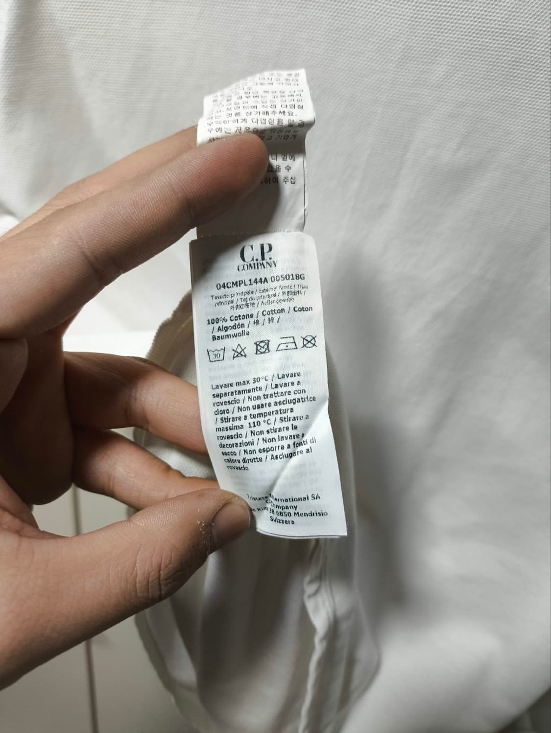 90 CP컴퍼니 카라넥 포켓 티셔츠 화이트 상품이미지8