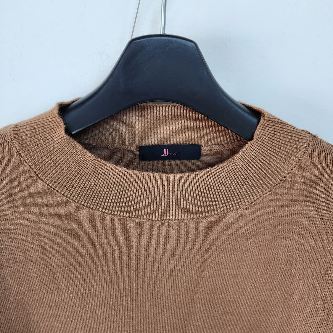 지고트 브라운 니트 플리츠 원피스 상품이미지2