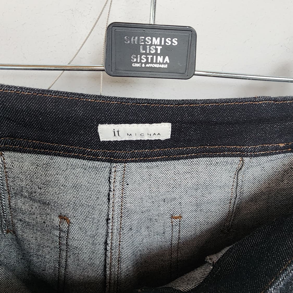 잇미샤 블랙 와이드 데님 팬츠 상품이미지5