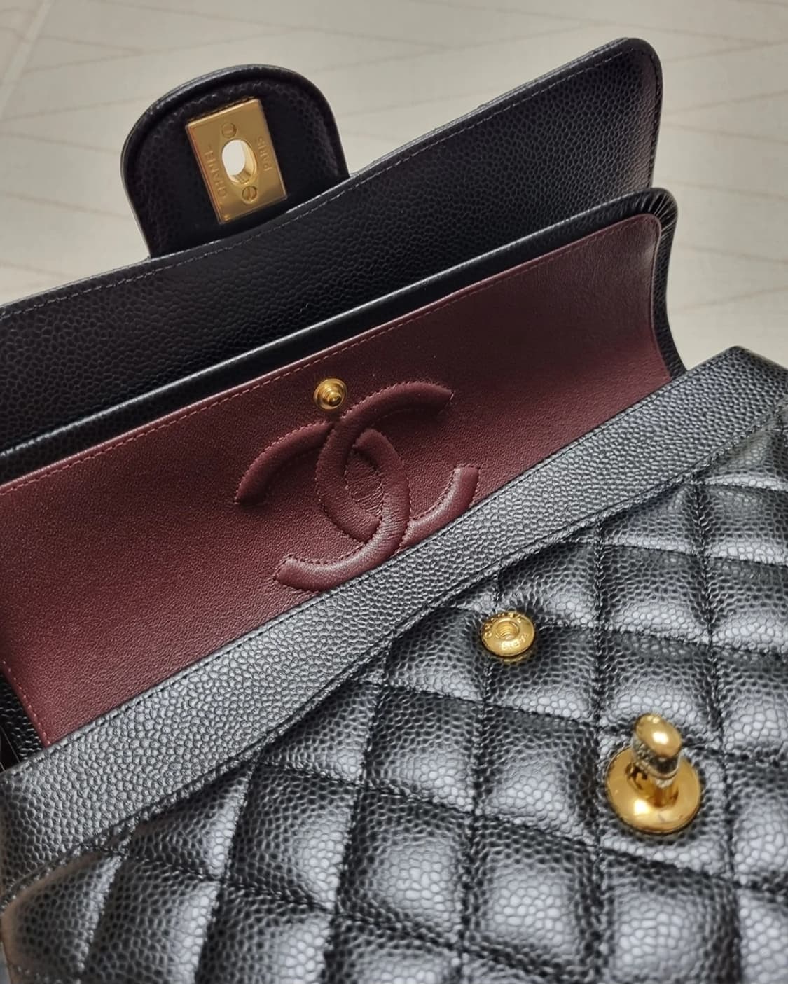 (정품)샤넬 클래식 캐비어 금장 급처! 상품이미지6