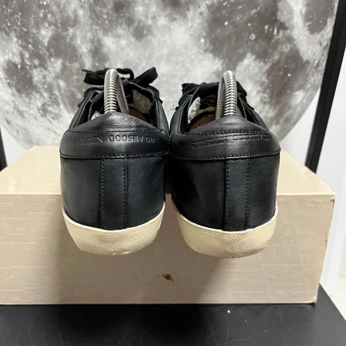  정품 38) 골든구스 블랙 레더 스니커즈 240~245 상품이미지4