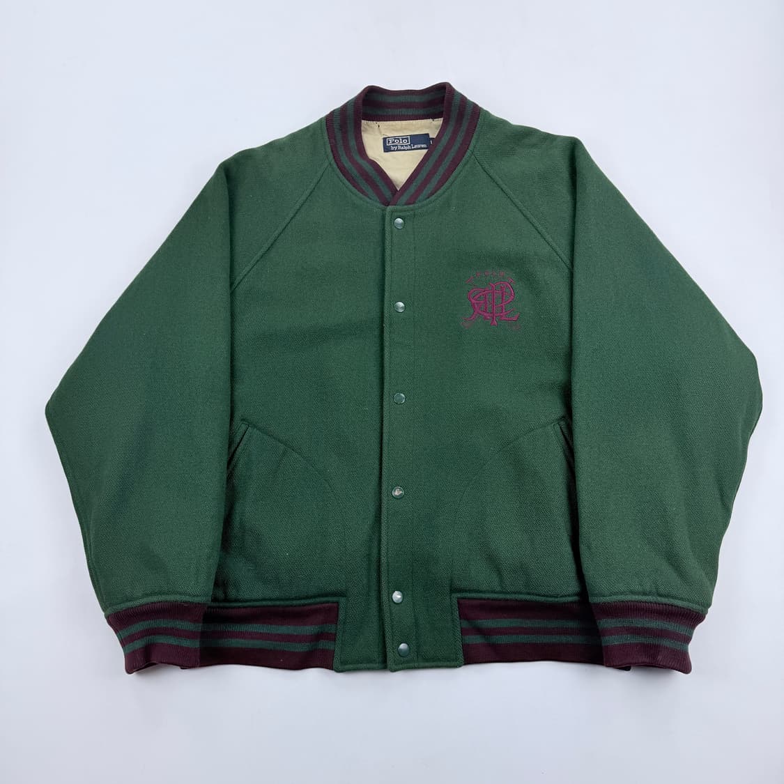 90s 폴로 랄프로렌 자수 울 바시티자켓 상품이미지1