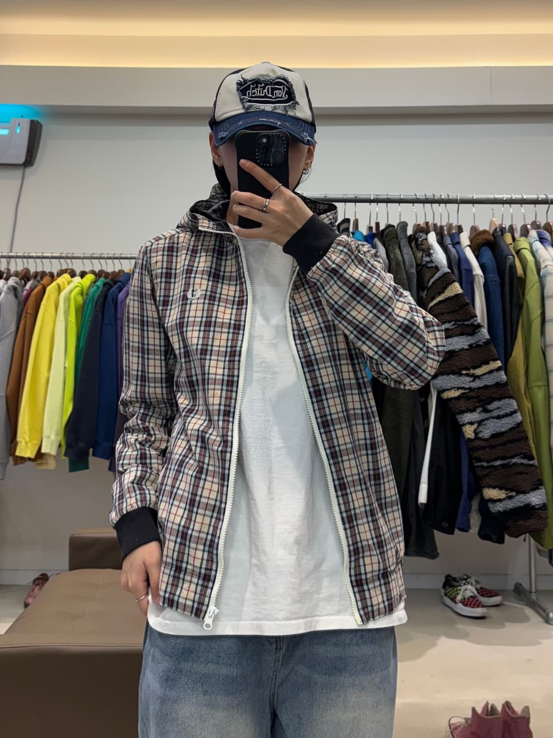 프레드 페리 체크 후드자켓 상품이미지6