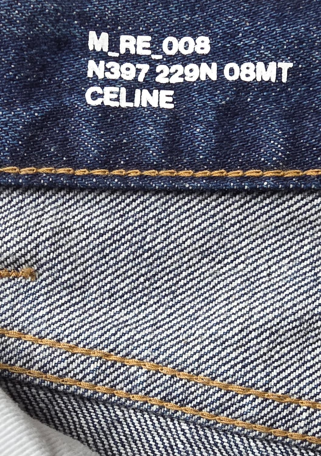 셀린느 커트 셀비지 디스 90S 데님진 30 새제품!! 상품이미지6