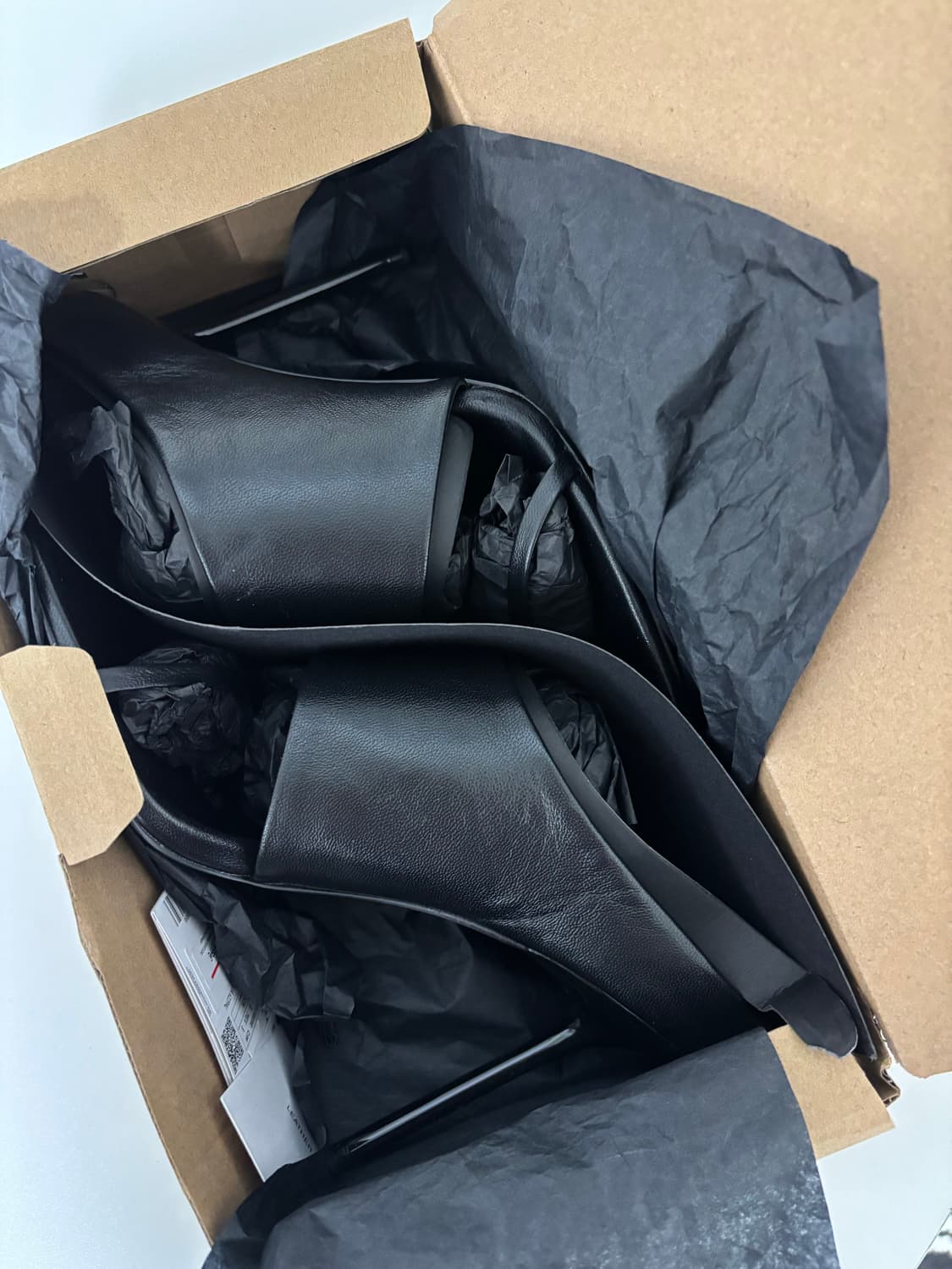 망고 가죽 스트랩 힐 샌들 새상품 상품이미지4