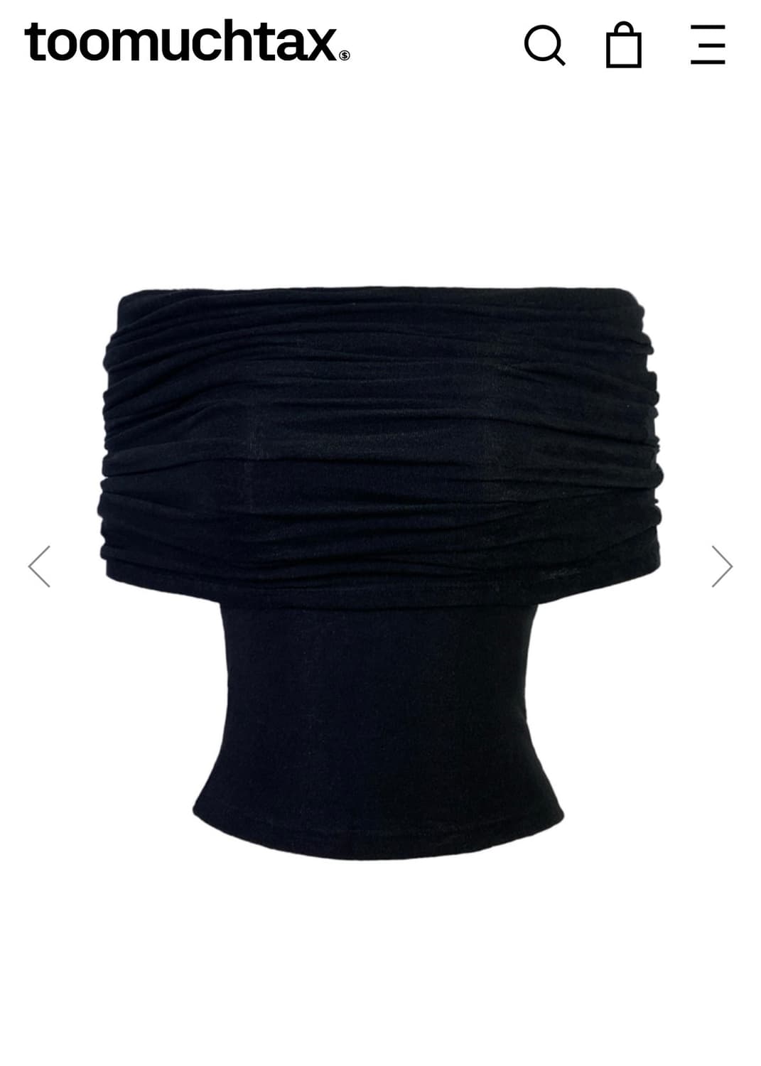 투머치택스 오프숄더 탑 상품이미지1