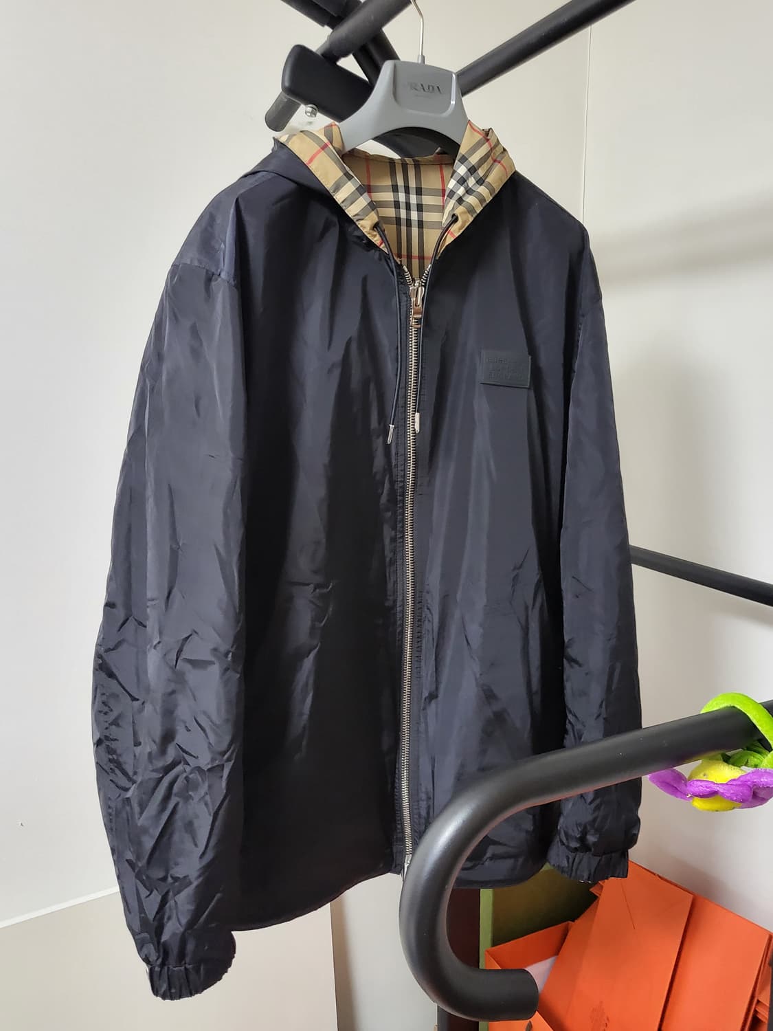 23SS 버버리 리버시블 체크 자켓 L 상품이미지6