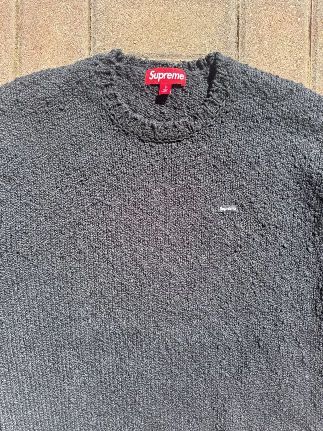 슈프림 부클 스몰 박스 니트 스웨터 블랙 상품이미지2