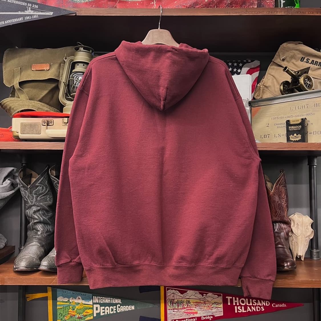 챔피온 하버드 유니버시티 후드 후디 아이비 리그 버건디 N465 상품이미지2