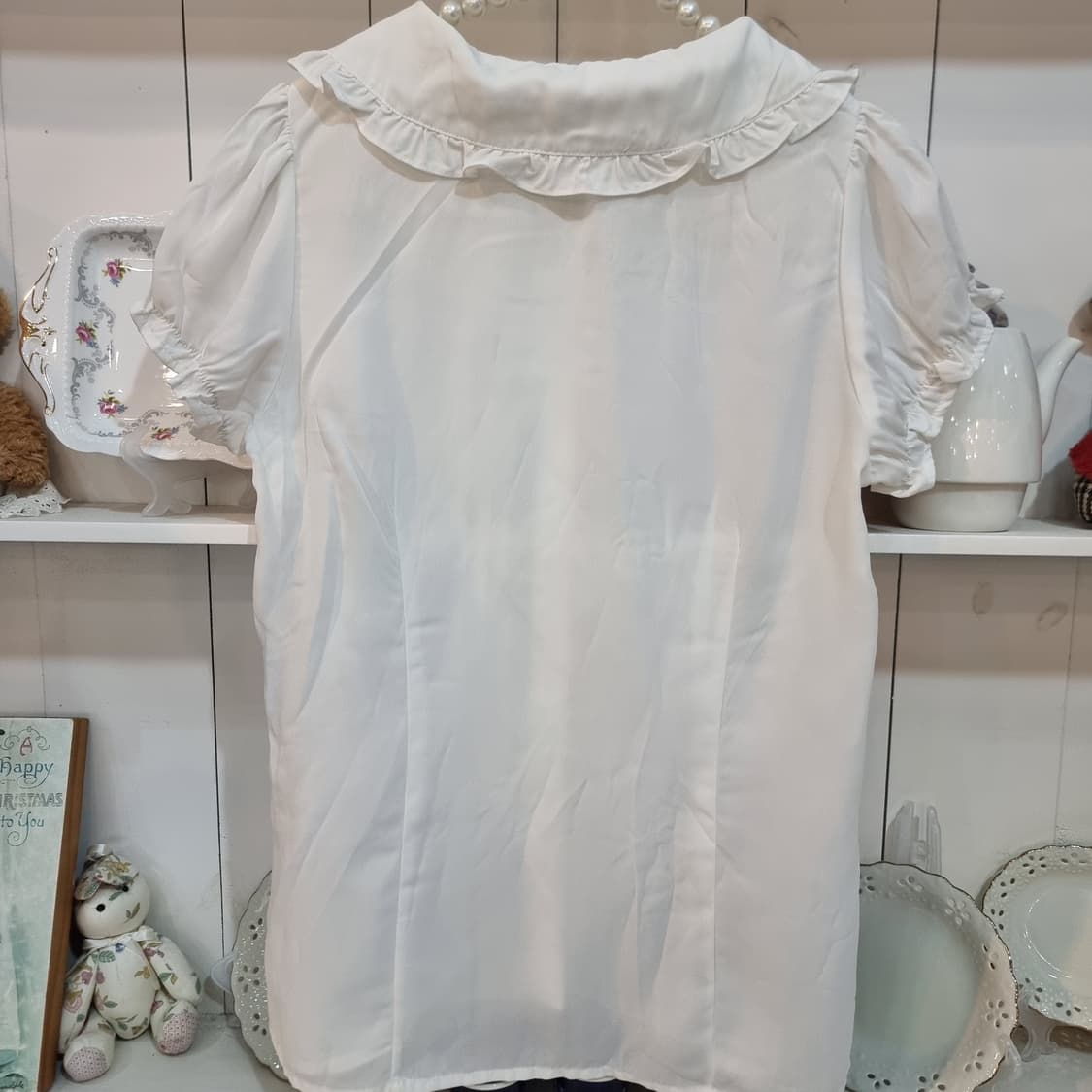 Ank Rouge(앙크루즈) 빅카라 프릴 블라우스 상품이미지4