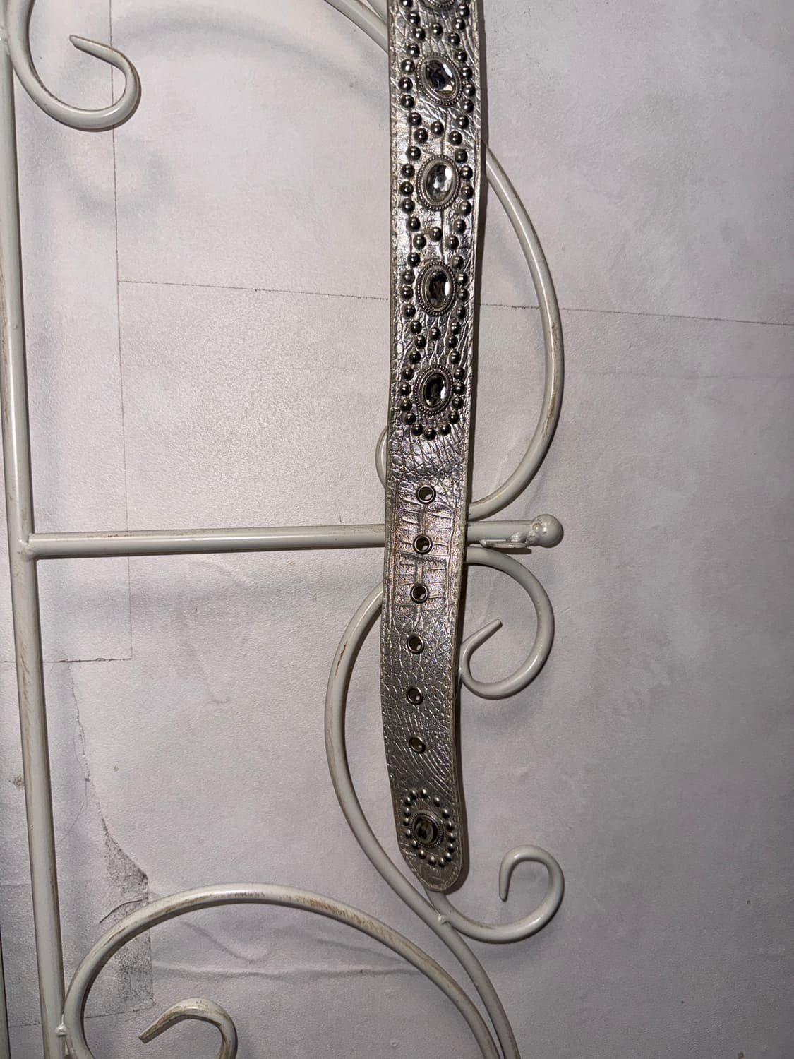 Silver python cubic stud belt 상품이미지6