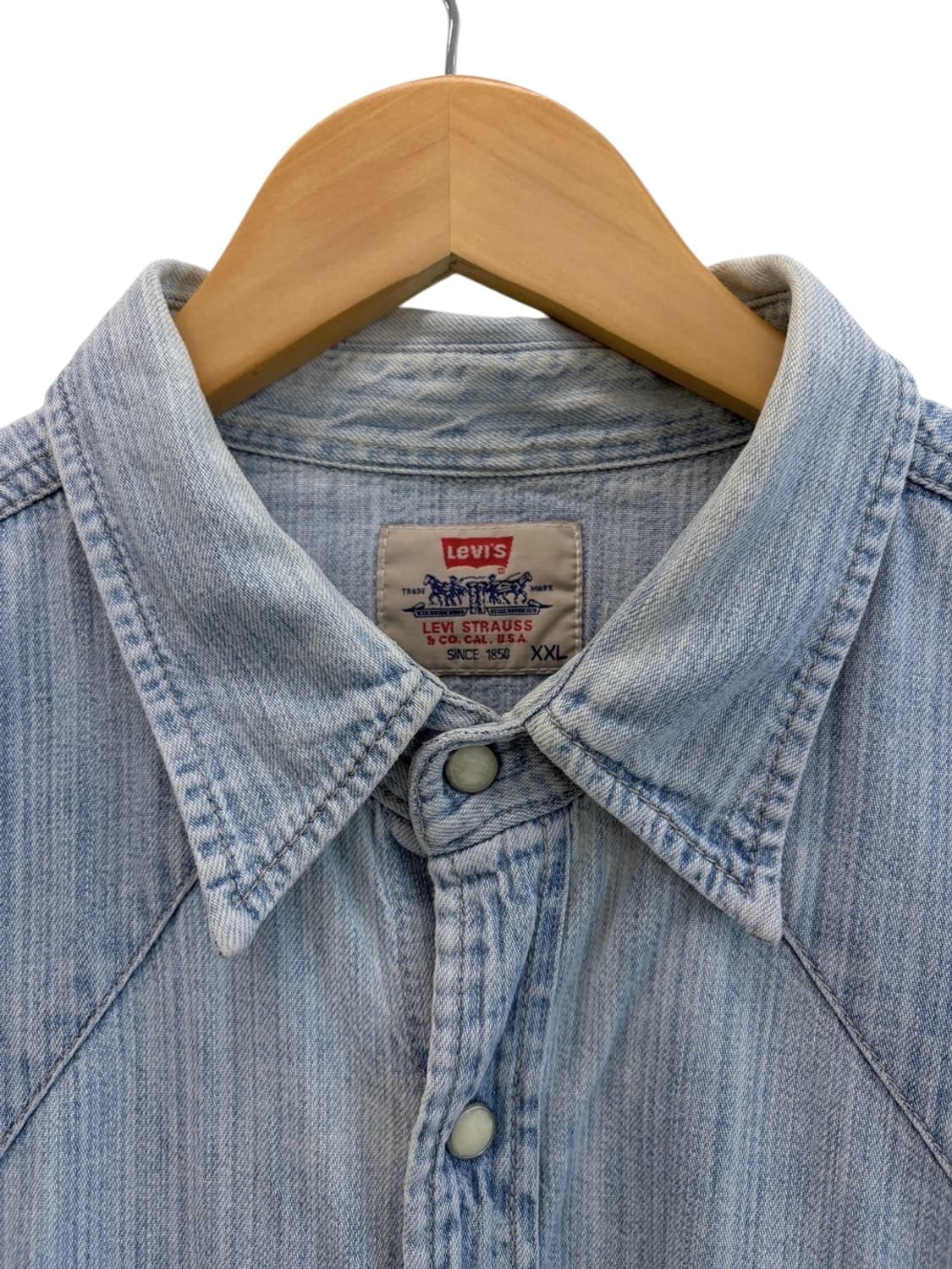 80년대 리바이스 샴브레이 청셔츠 (2XL) 상품이미지3