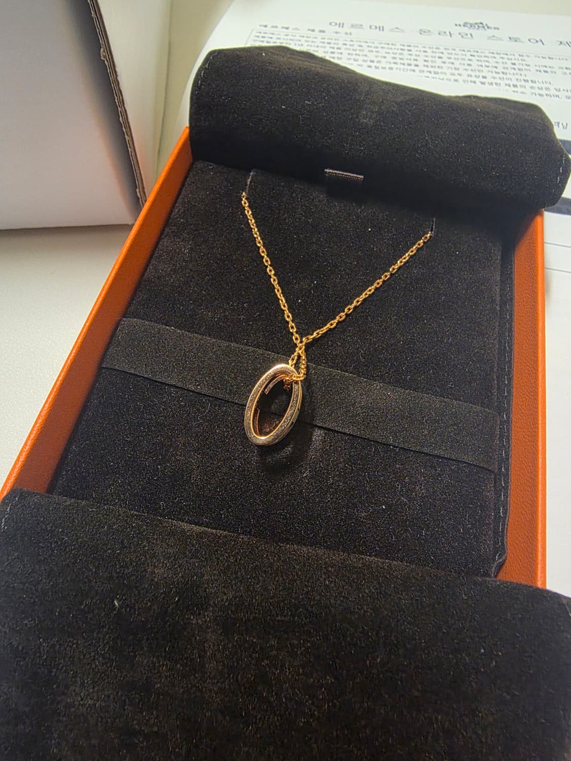 [풀구성] 에르메스 팝 H 아슈 펜던트 목걸이 화이트 블랑 상품이미지5