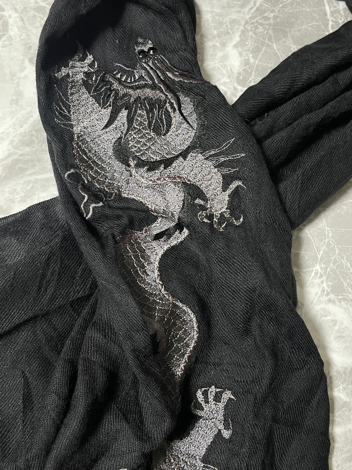 (Japanese vintage)black pattern muffler 상품이미지3