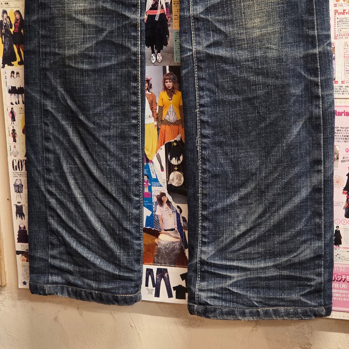 빈티지 체크 리본 신치백 스트레이트 팬츠 상품이미지6