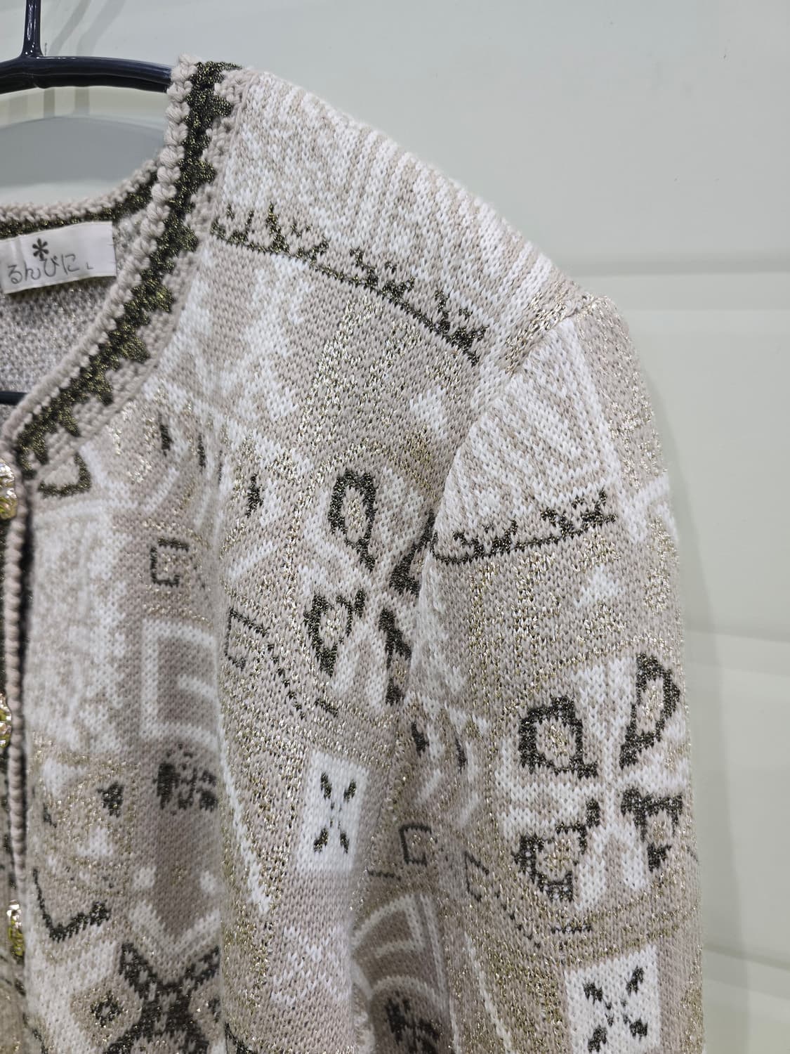 [룸비니] 일본 빈티지 패턴 울 가디건 상품이미지7