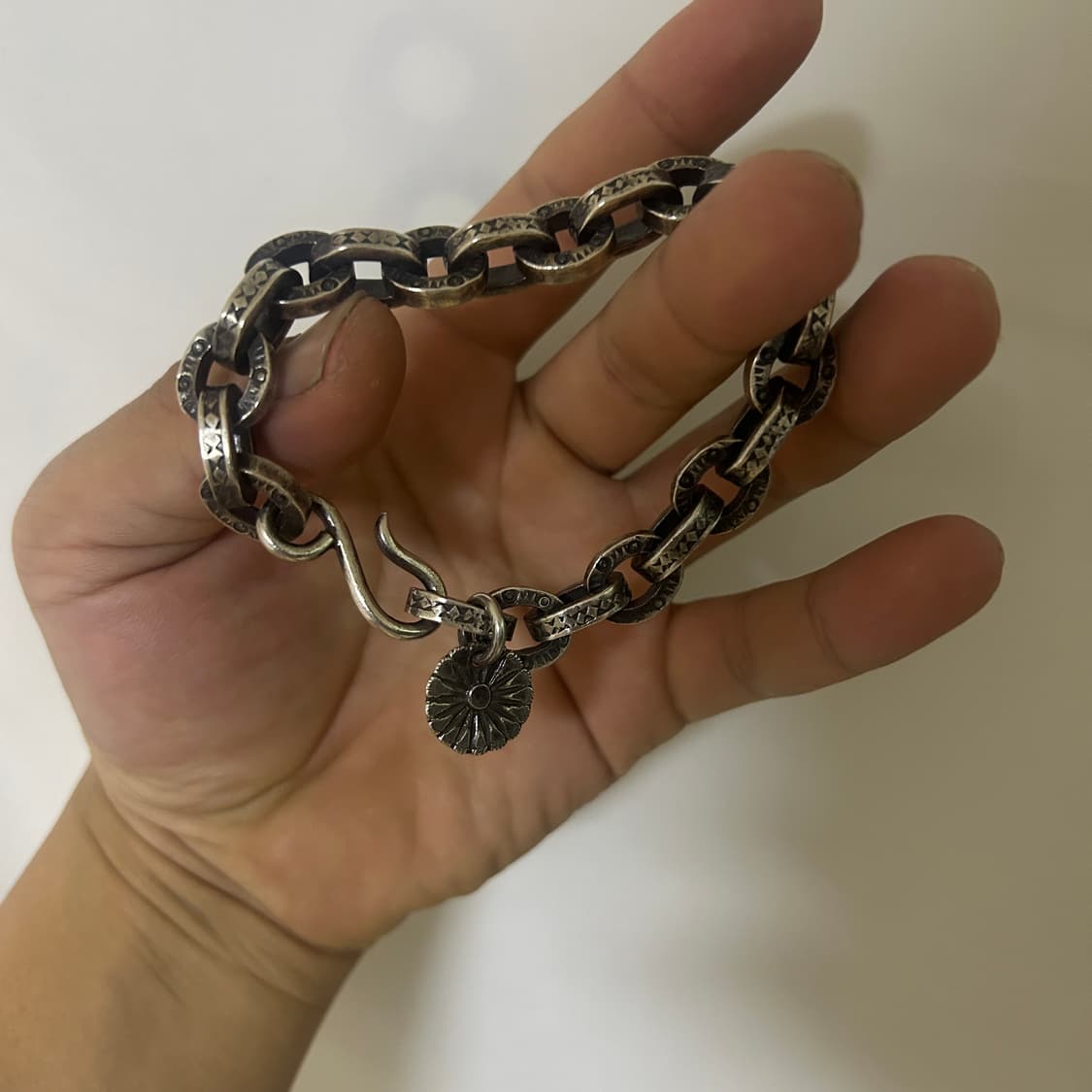 삼오세공 스탬핑 체인팔찌 상품이미지2