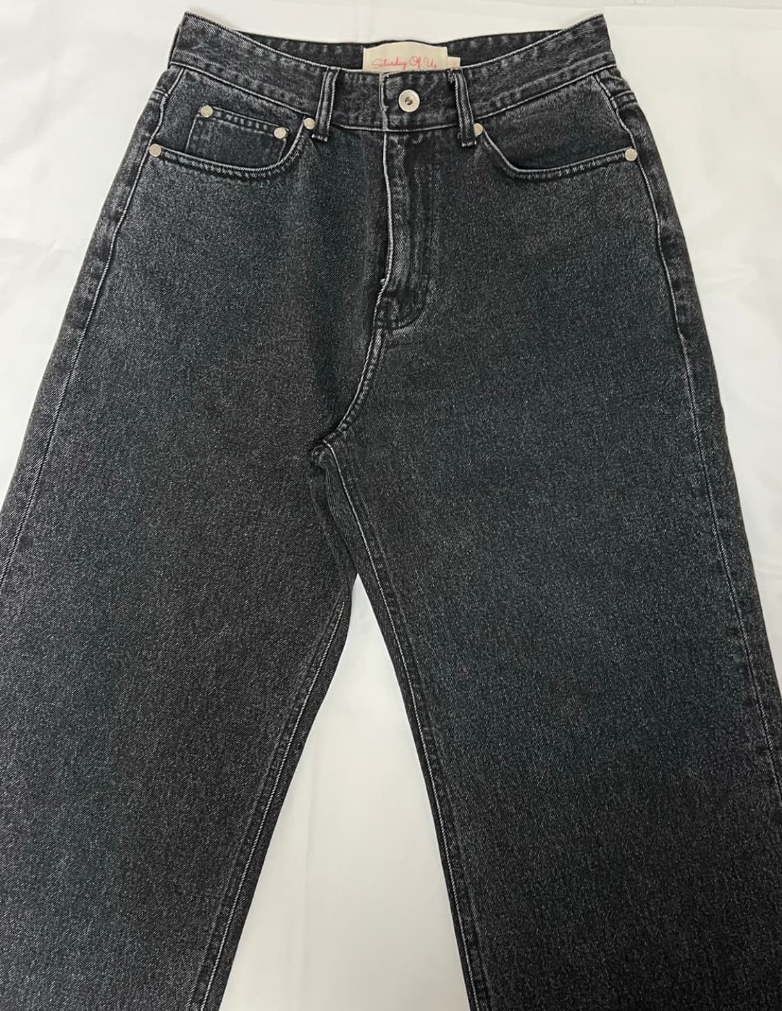 STU 데님 팬츠 블랙 흑청 상품이미지6