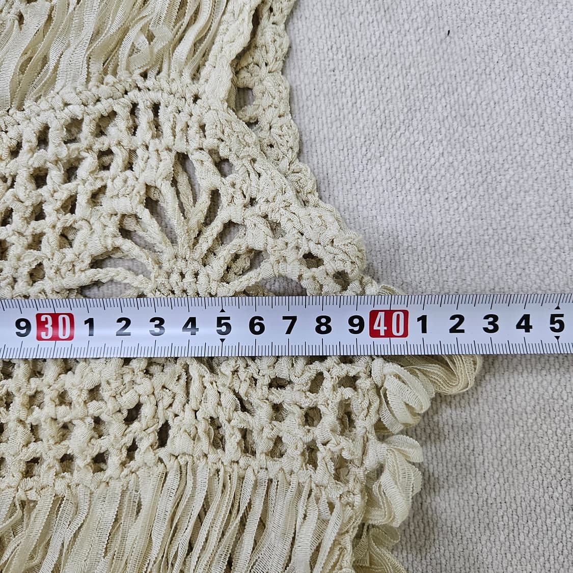 S 플라스틱아일랜드 프린지 오픈 베스트 0317Y 상품이미지5