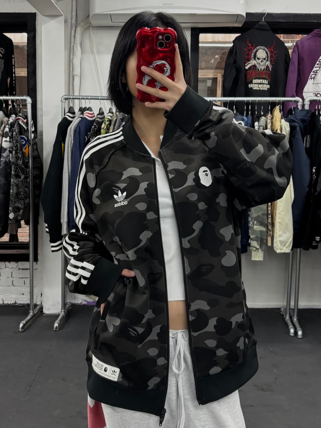 베이프 아디다스 흑계 트랙자켓 져지 상품이미지2