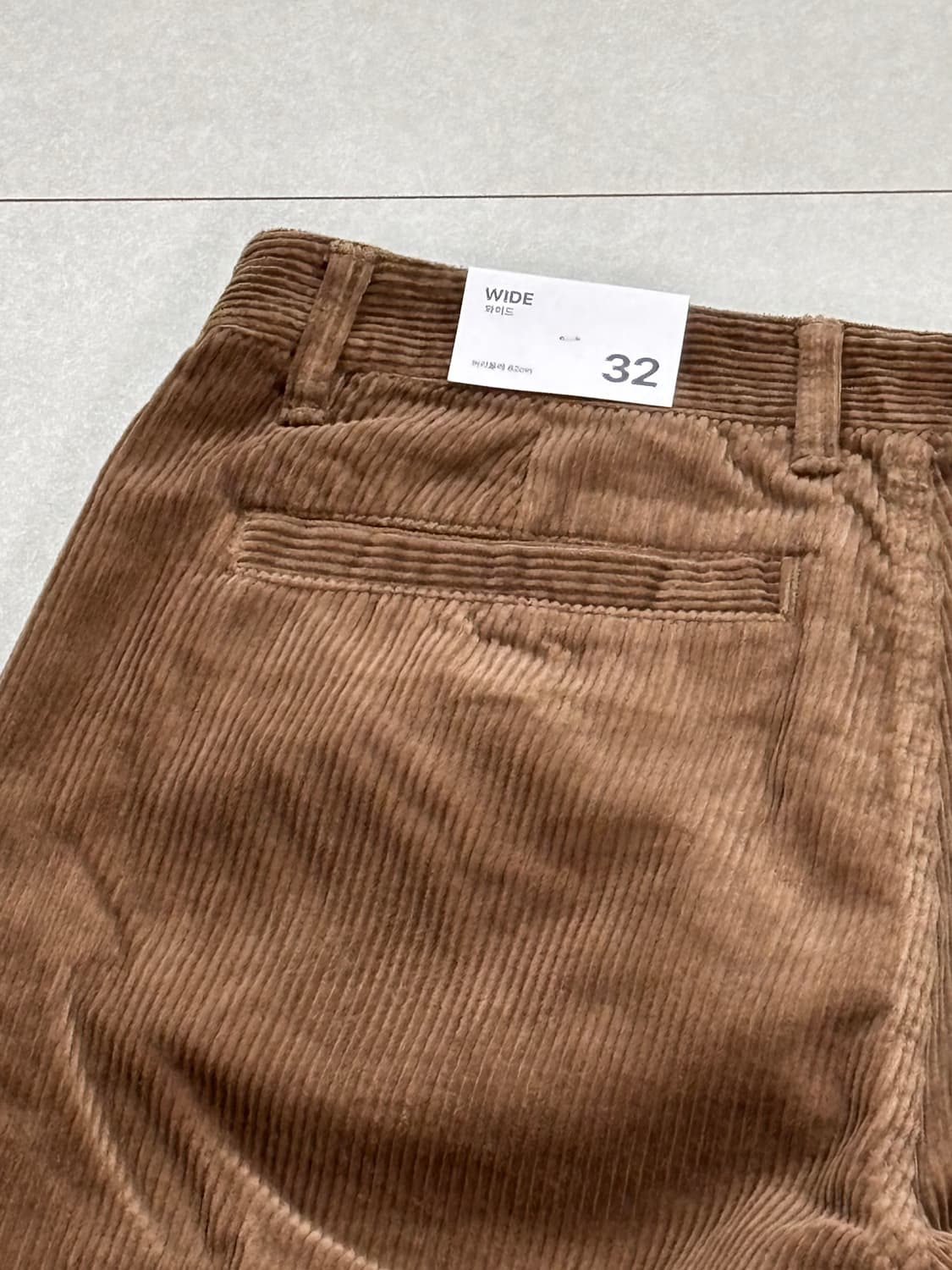 스파오 와이드 코듀로이 팬츠 32 브라운 새상품 상품이미지6