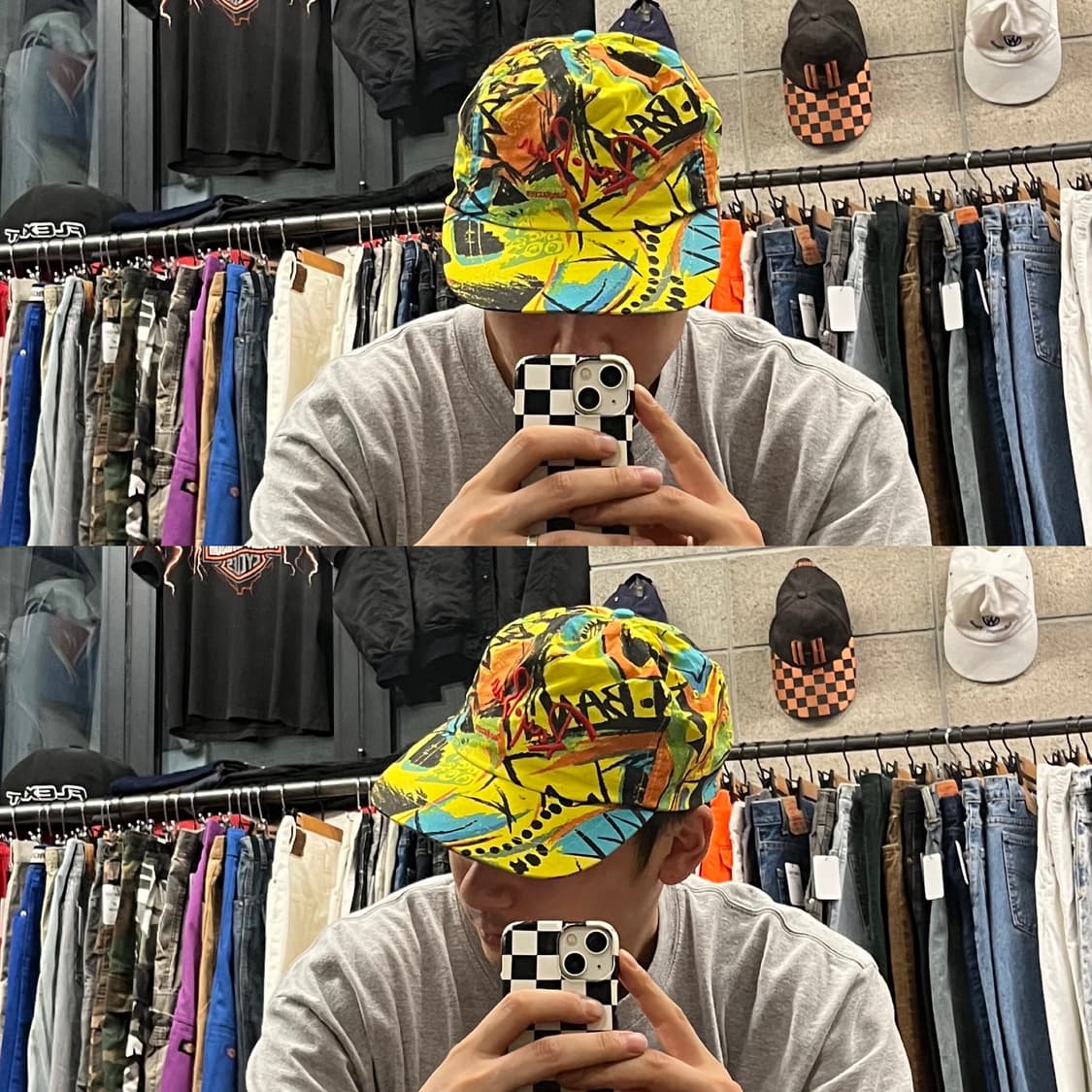 90s RayBan 패턴 볼캡 상품이미지6